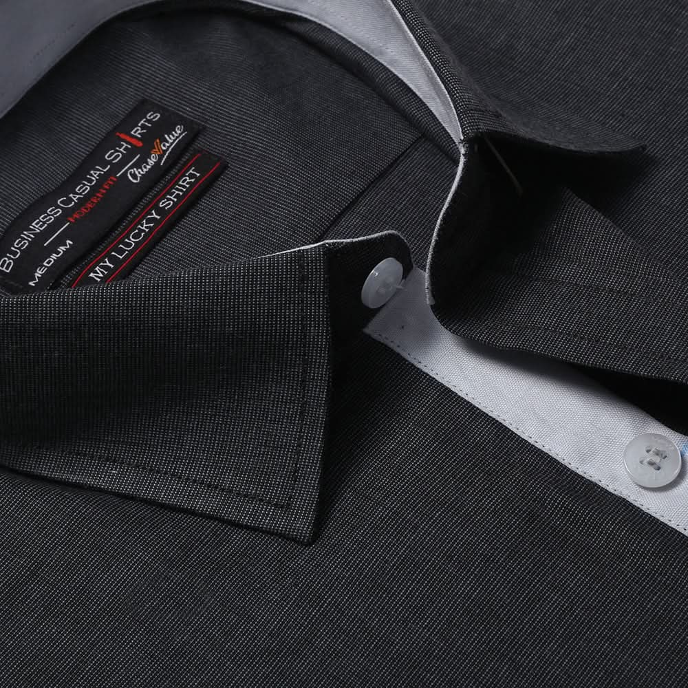 Men's Business Casual Shirt Chambray - Black, Men, Shirts, Chase Value, Chase Value