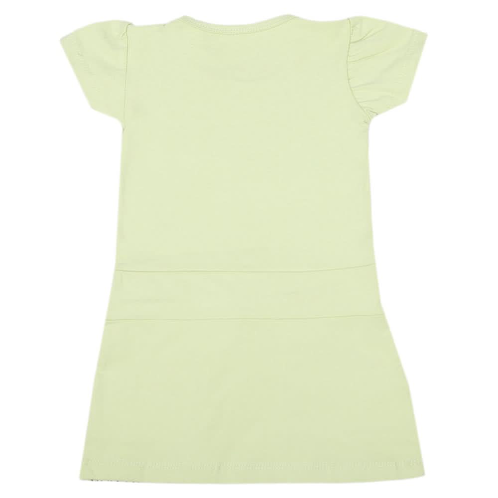 Girls Half Sleeves Long T-Shirt - Green, Kids, Girls T-Shirts, Chase Value, Chase Value