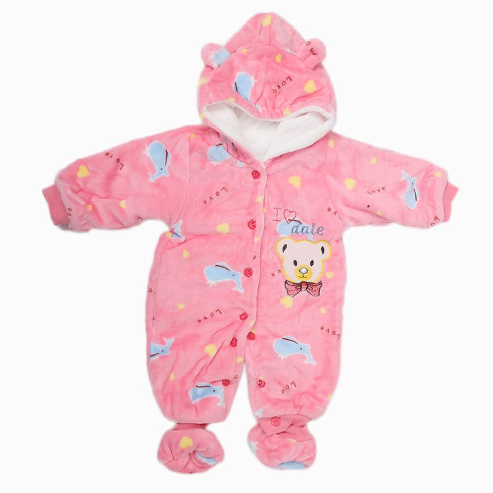 Newborn Full Sleeves Unisex Romper JA01 - Pink, Kids, NB Boys Rompers, Kids, NB Girls Rompers, Chase Value, Chase Value