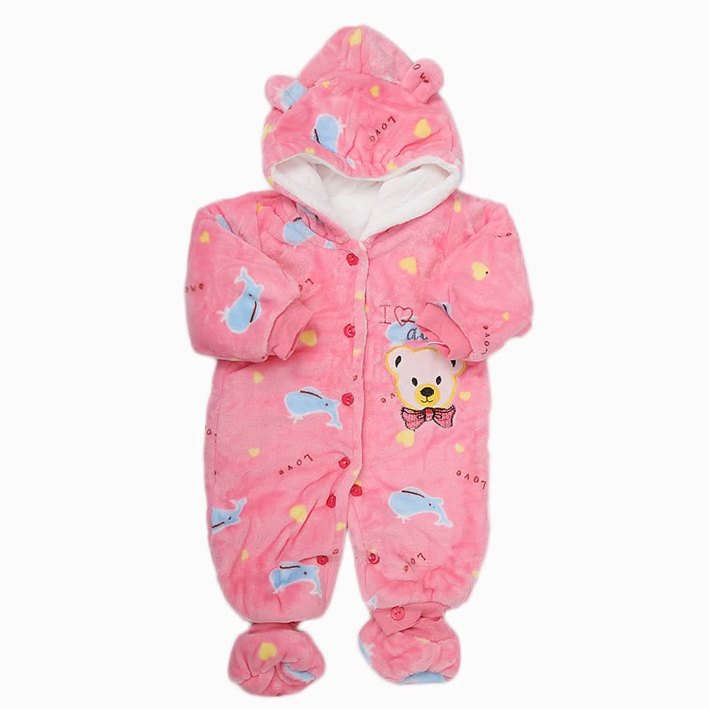 Newborn Full Sleeves Unisex Romper JA01 - Pink, Kids, NB Boys Rompers, Kids, NB Girls Rompers, Chase Value, Chase Value