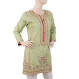 Women's Embroidered V-Neck Kurti - Green, Women, Ready Kurtis, Chase Value, Chase Value