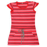 Girls Half Sleeves Long T-Shirt - Red, Kids, Girls T-Shirts, Chase Value, Chase Value