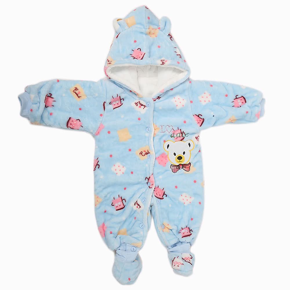 Newborn Full Sleeves Unisex Romper JA01 - Blue, Kids, NB Boys Rompers, Kids, NB Girls Rompers, Chase Value, Chase Value