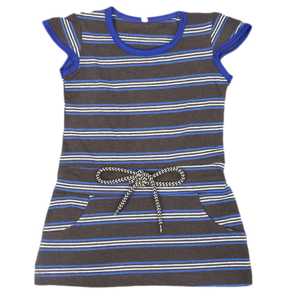 Girls Half Sleeves Long T-Shirt - Charcoal, Kids, Girls T-Shirts, Chase Value, Chase Value