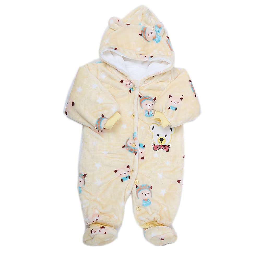 Newborn Full Sleeves Unisex Romper JA01 - Yellow, Kids, NB Boys Rompers, Kids, NB Girls Rompers, Chase Value, Chase Value
