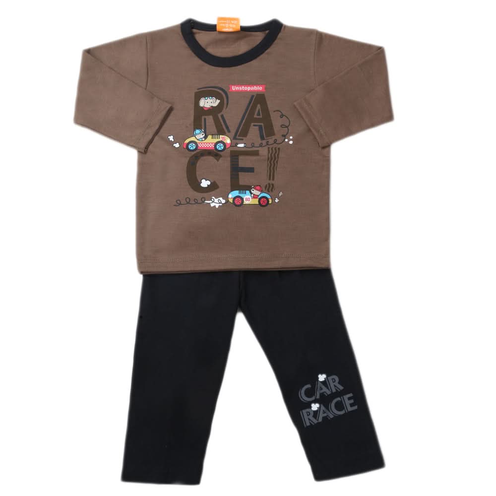 Boys Full Sleeves Suit - Dark Brown, Kids, Boys Sets And Suits, Chase Value, Chase Value