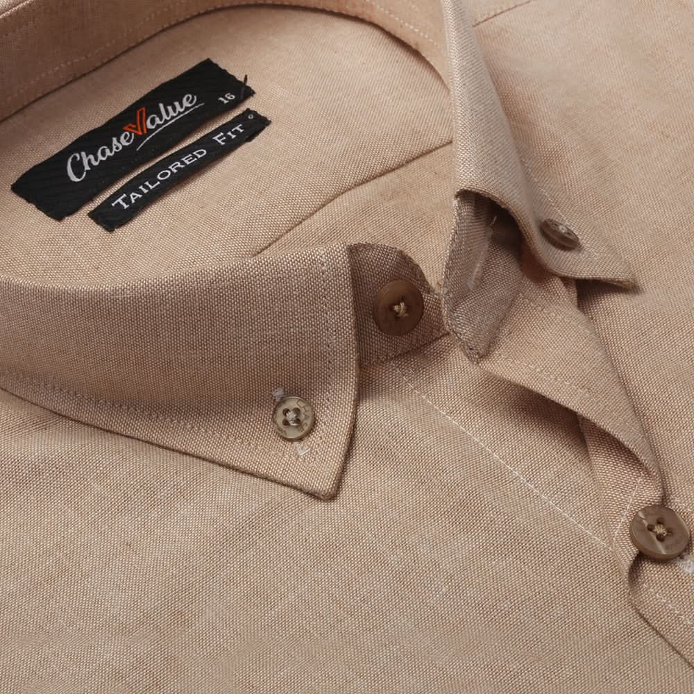 Men's Formal Shirt - Camel, Men, Shirts, Chase Value, Chase Value