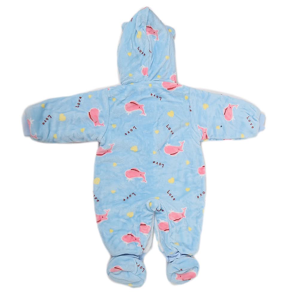 Newborn Full Sleeves Unisex Romper JA01 - Blue, Kids, NB Boys Rompers, Kids, NB Girls Rompers, Chase Value, Chase Value