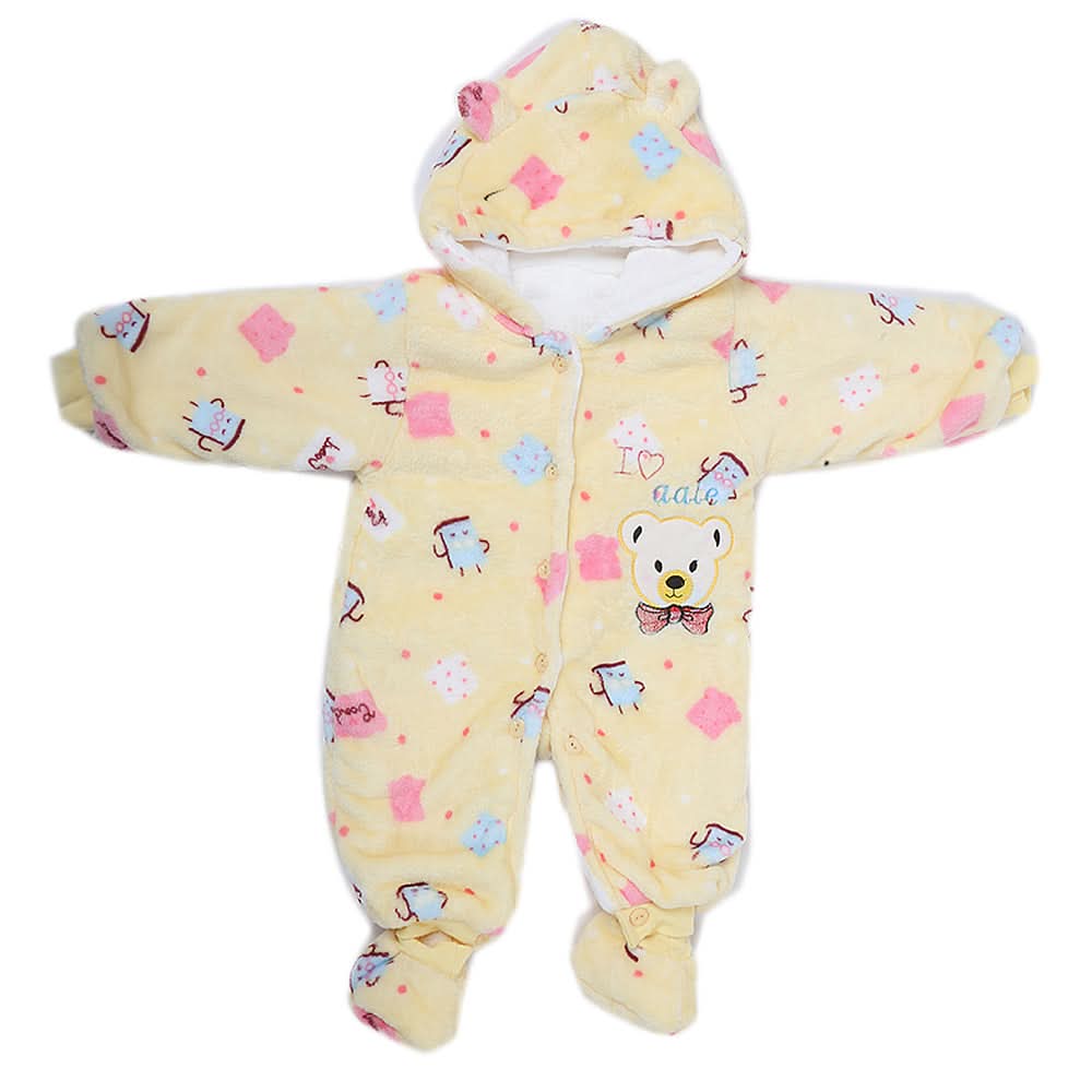 Newborn Full Sleeves Unisex Romper JA01 - Yellow, Kids, NB Boys Rompers, Kids, NB Girls Rompers, Chase Value, Chase Value