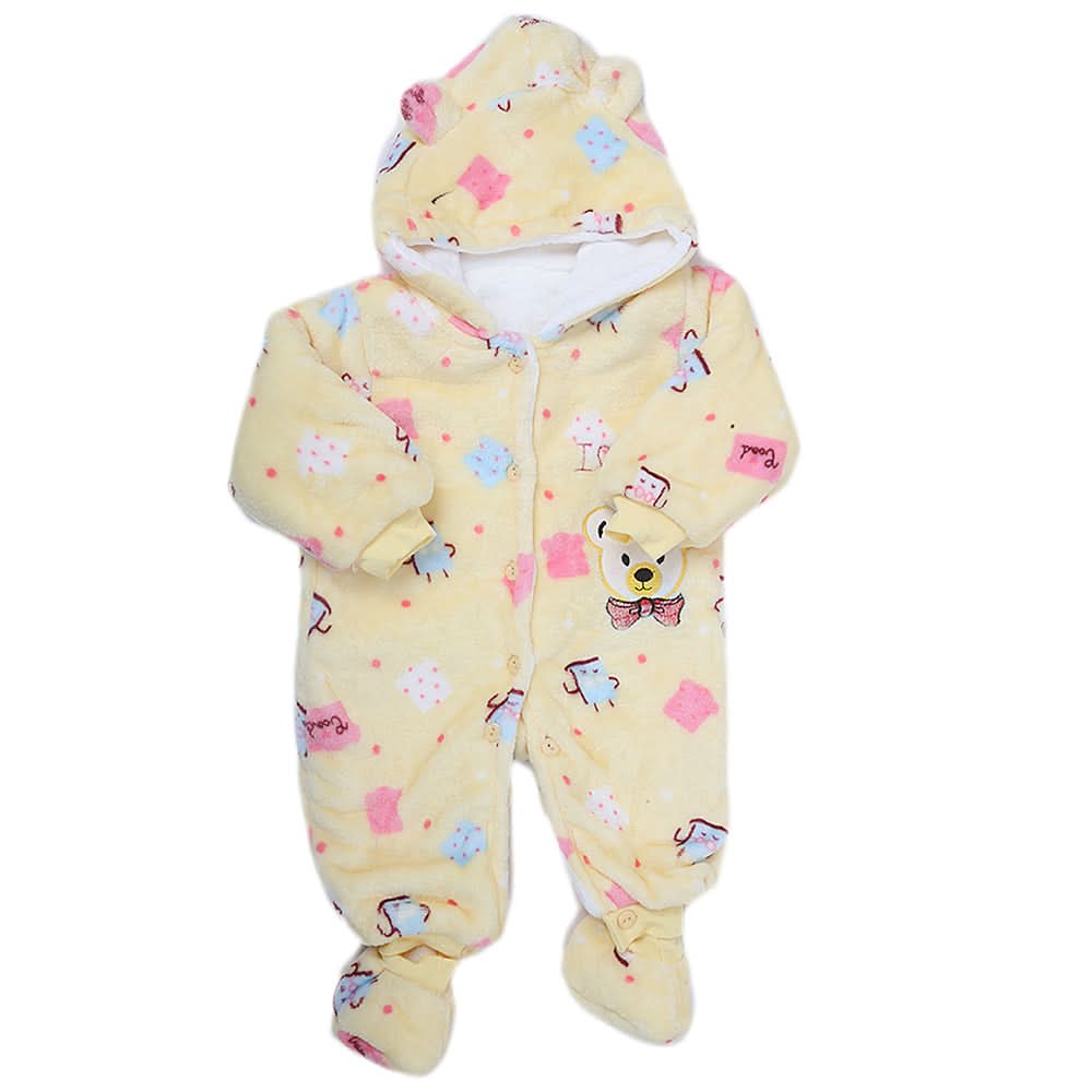 Newborn Full Sleeves Unisex Romper JA01 - Yellow, Kids, NB Boys Rompers, Kids, NB Girls Rompers, Chase Value, Chase Value