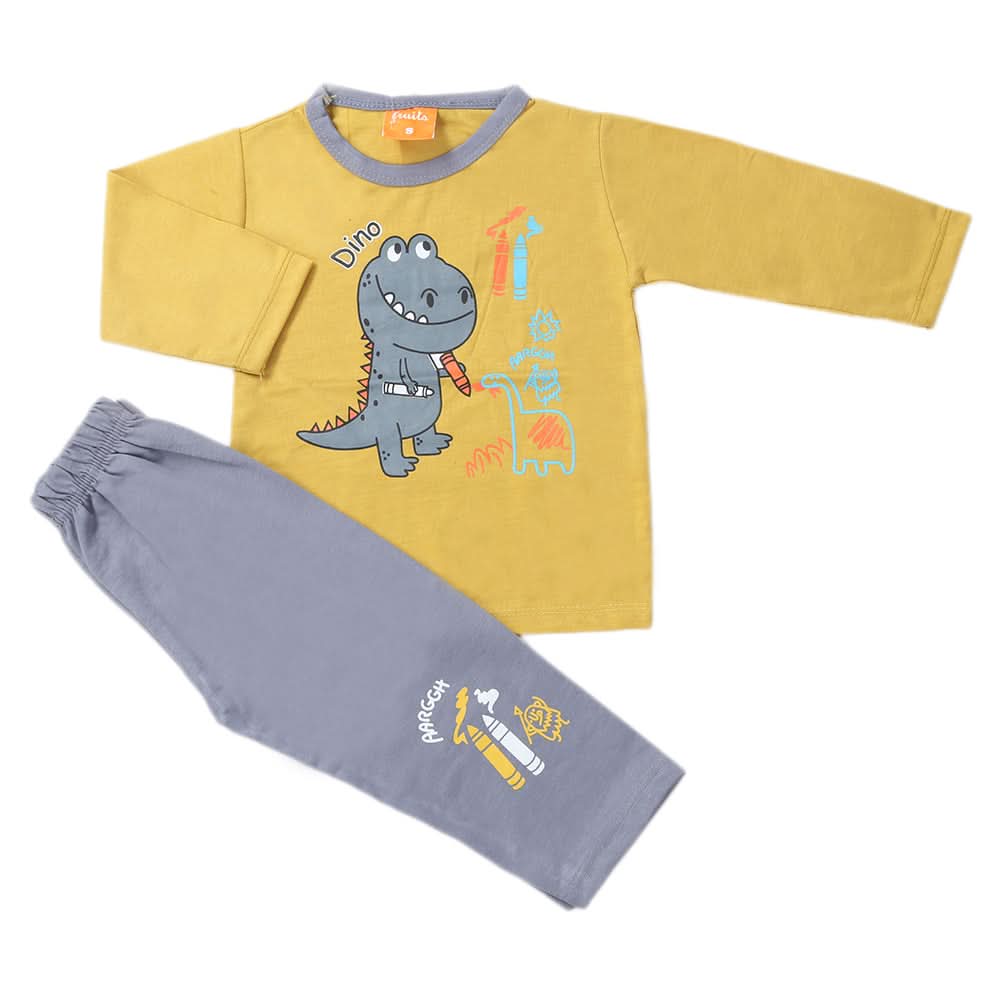 Boys Full Sleeves Suit - Mustard, Kids, Boys Sets And Suits, Chase Value, Chase Value