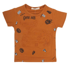 Boys Half Sleeves T-Shirt - Brown, Kids, Boys T-Shirts, Chase Value, Chase Value