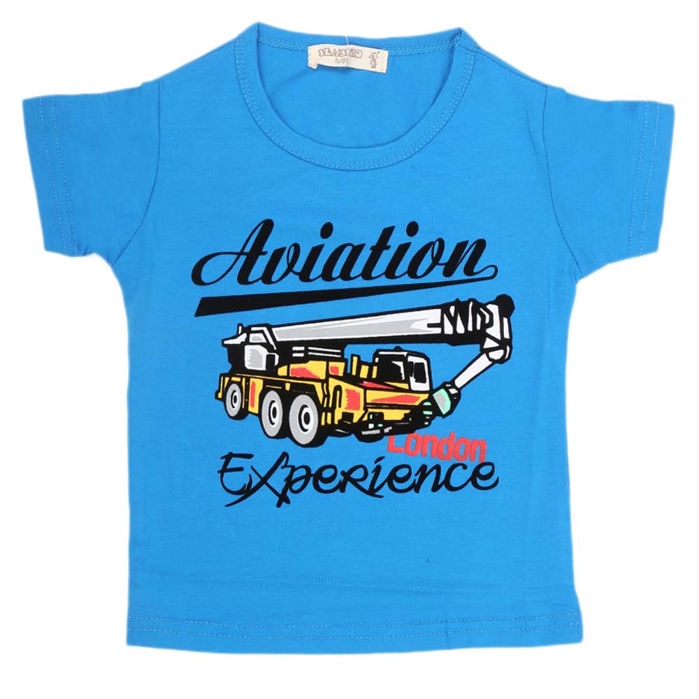 Boys Half Sleeves T-Shirt - Blue, Kids, Boys T-Shirts, Chase Value, Chase Value