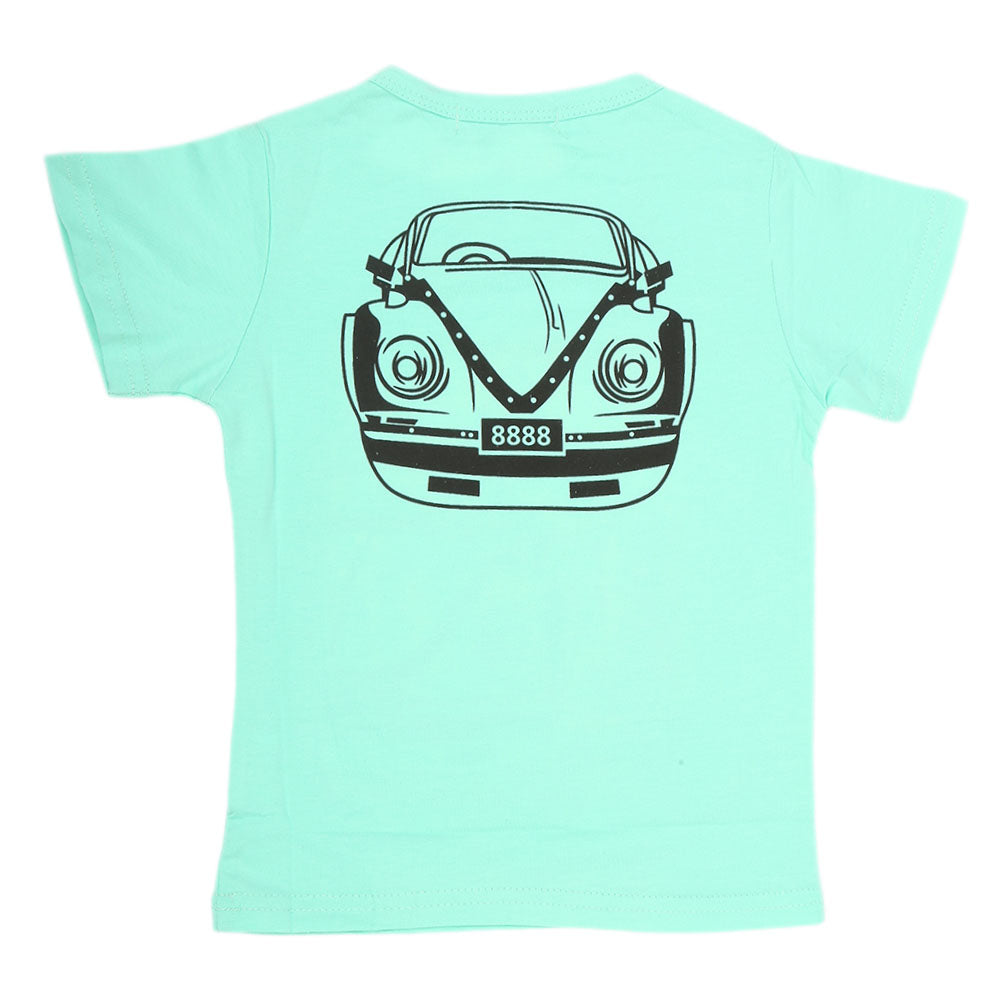 Boys Half Sleeves T-Shirt - Cyan, Kids, Boys T-Shirts, Chase Value, Chase Value
