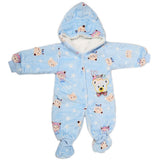 Newborn Full Sleeves Unisex Romper JA01 - Blue, Kids, NB Boys Rompers, Kids, NB Girls Rompers, Chase Value, Chase Value