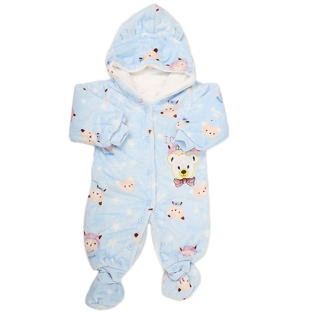 Newborn Full Sleeves Unisex Romper JA01 - Blue, Kids, NB Boys Rompers, Kids, NB Girls Rompers, Chase Value, Chase Value