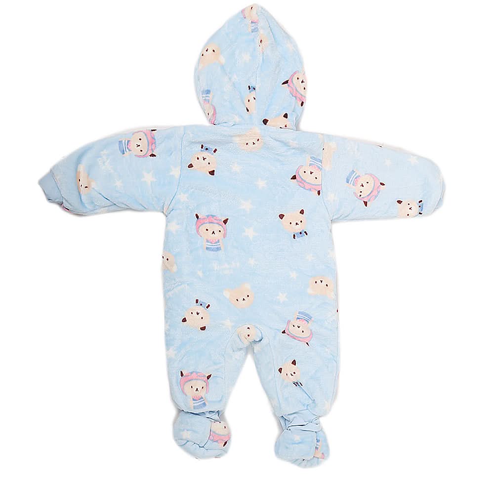 Newborn Full Sleeves Unisex Romper JA01 - Blue, Kids, NB Boys Rompers, Kids, NB Girls Rompers, Chase Value, Chase Value