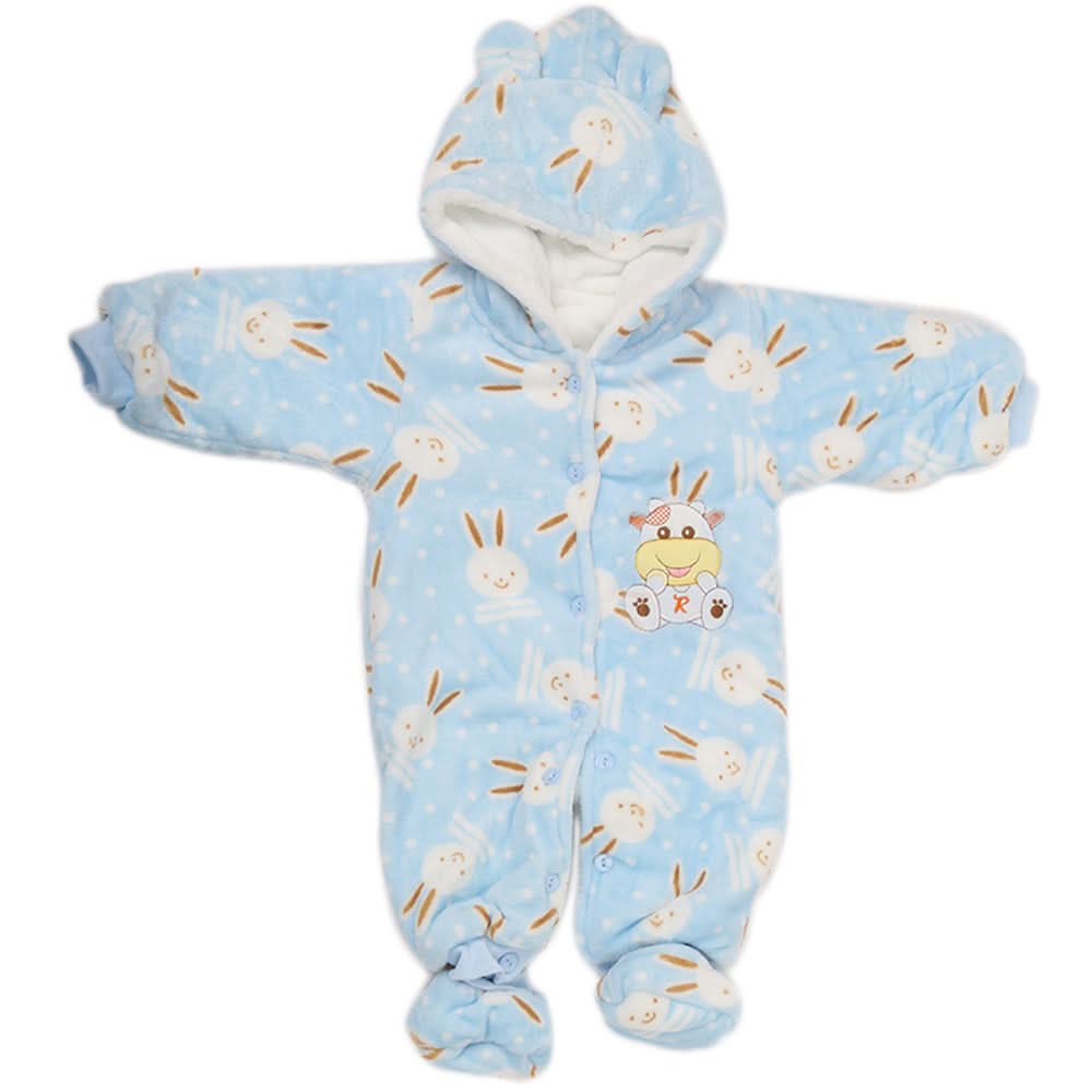 Newborn Full Sleeves Unisex Romper JA01 - Blue, Kids, NB Boys Rompers, Kids, NB Girls Rompers, Chase Value, Chase Value