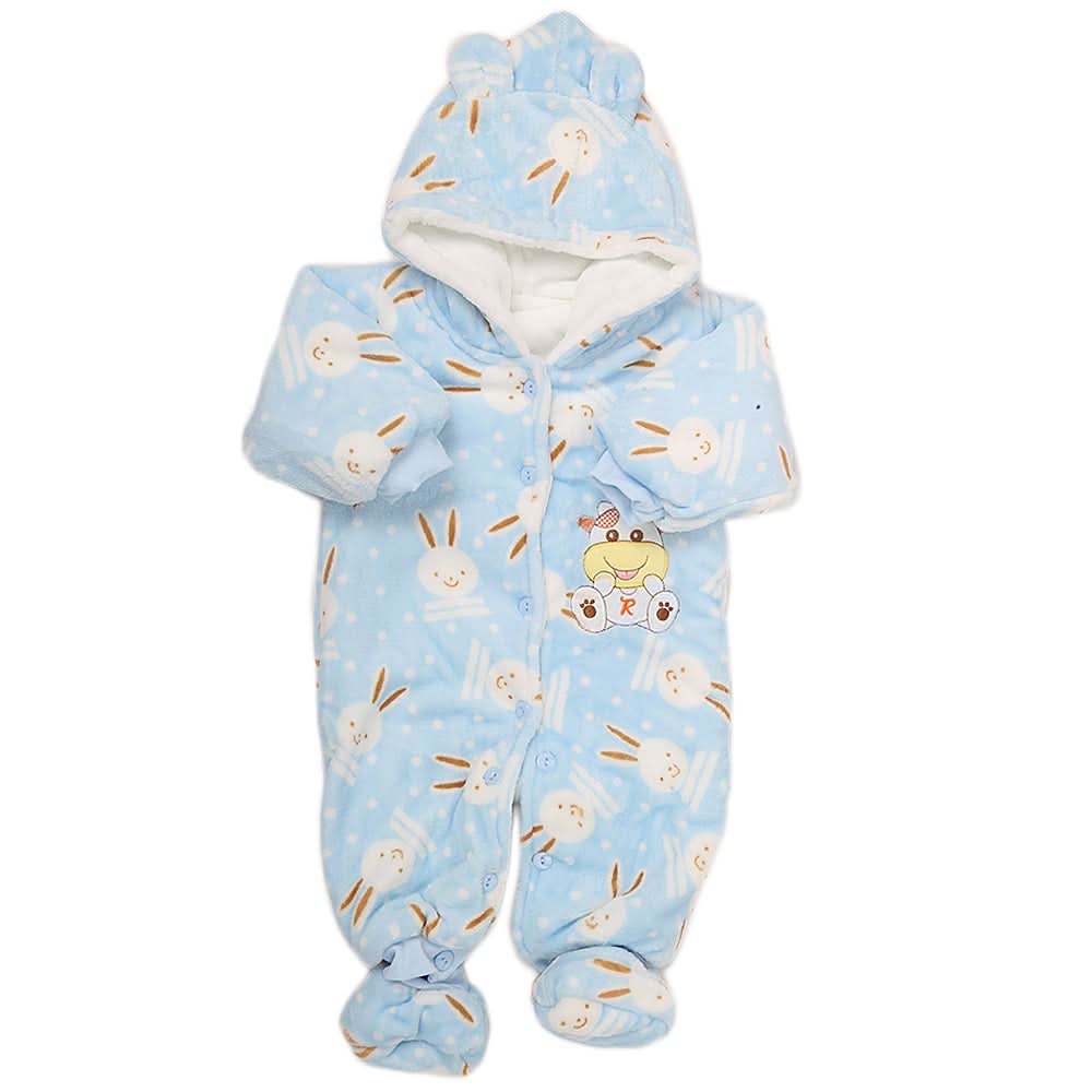 Newborn Full Sleeves Unisex Romper JA01 - Blue, Kids, NB Boys Rompers, Kids, NB Girls Rompers, Chase Value, Chase Value