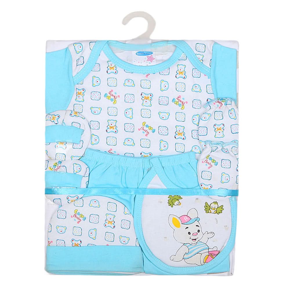 Newborn Baby Gift Set 8 Pcs - Blue, Kids, NB Boys Sets And Suits, Chase Value, Chase Value