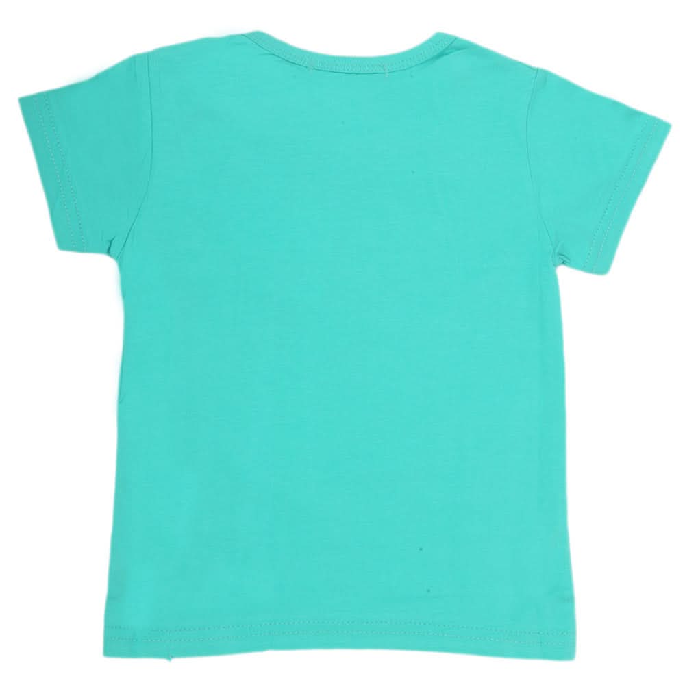 Boys Half Sleeves T-Shirt - Sea Green, Kids, Boys T-Shirts, Chase Value, Chase Value