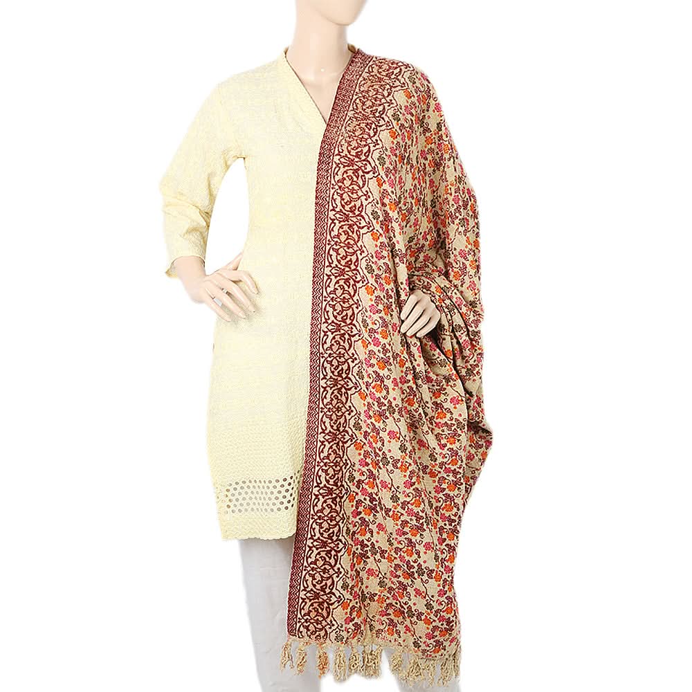 Women Velvet Print  Peoar Shawl - Multi - D, Women, Shawls And Scarves, Chase Value, Chase Value