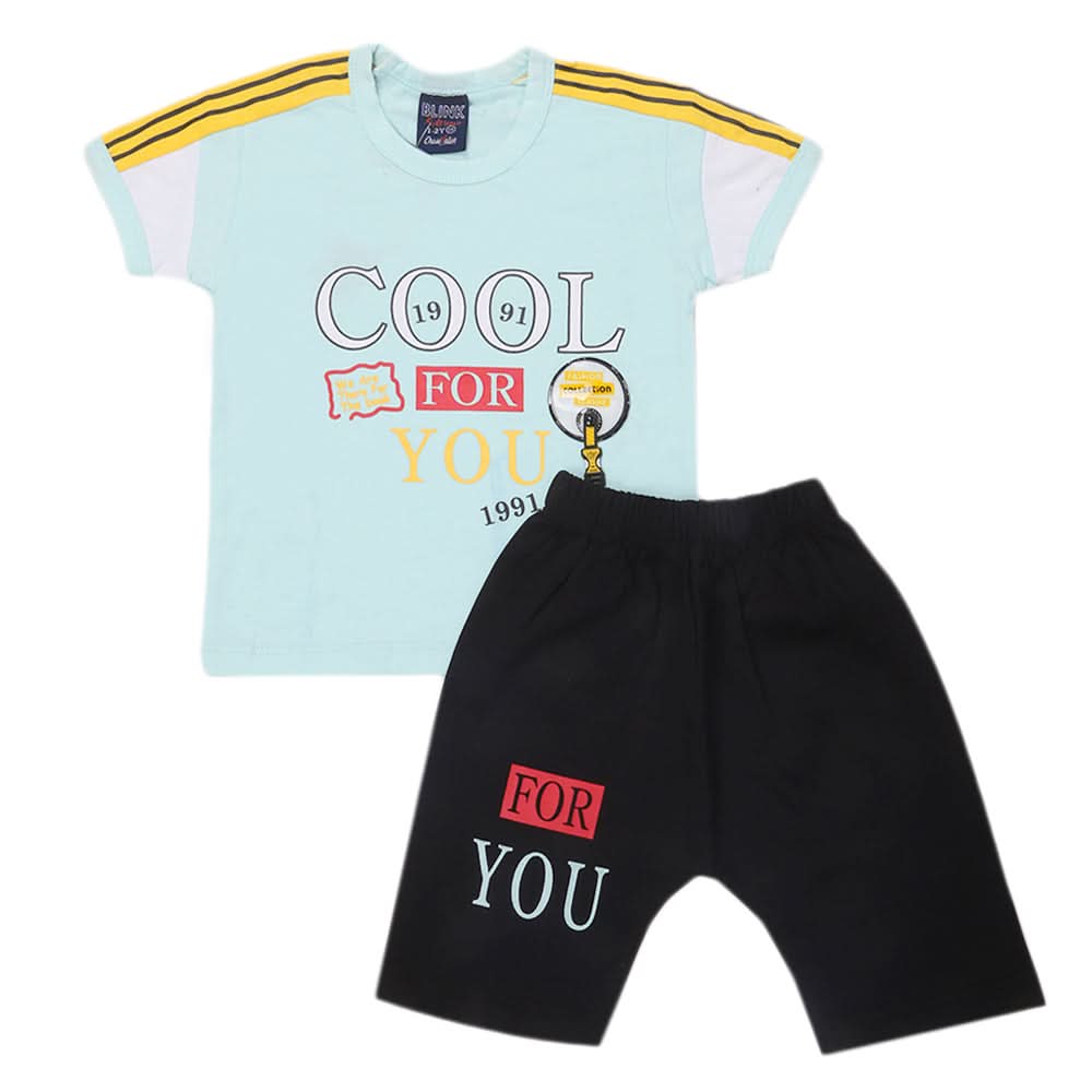 Boys Short Suit - Cyan, Kids, Boys Sets And Suits, Chase Value, Chase Value