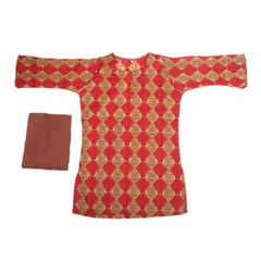 Girls Printed Shalwar Suit - Red, Kids, Girls Sets And Suits, Chase Value, Chase Value