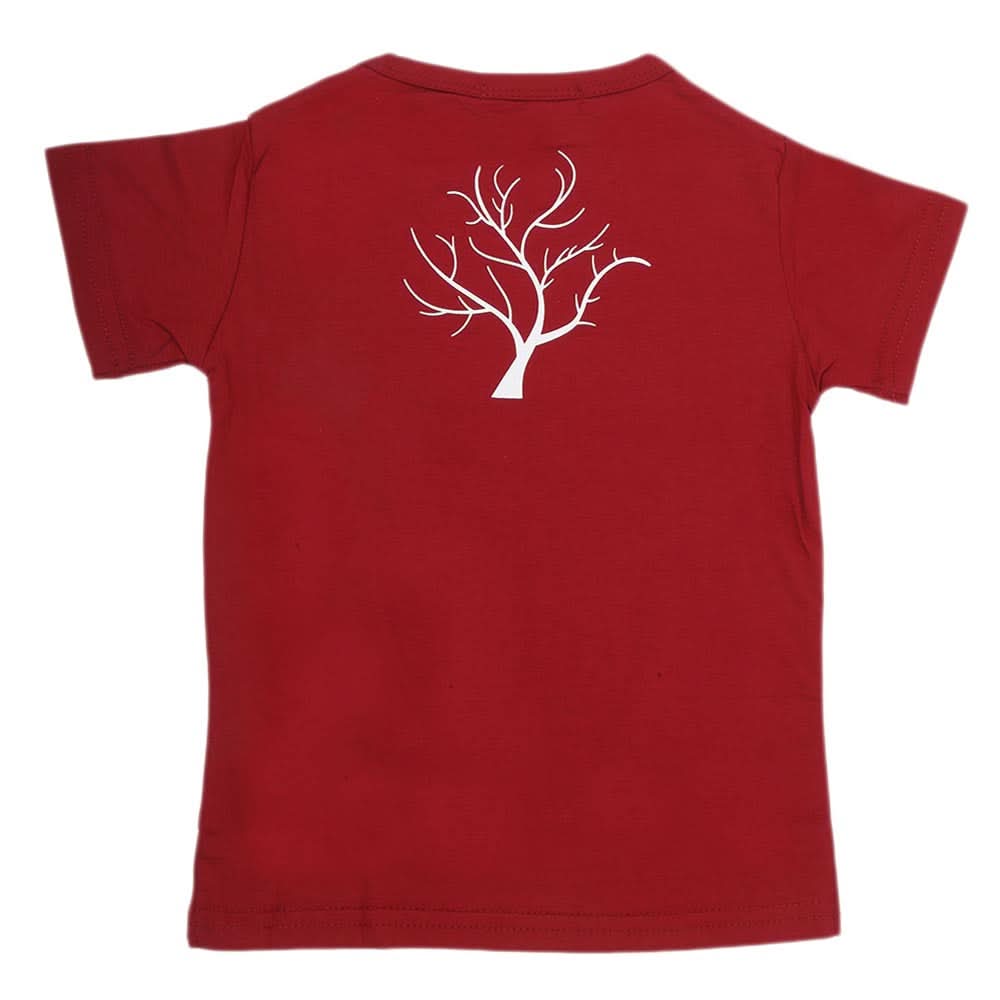 Boys Half Sleeves T-Shirt - Maroon, Kids, Boys T-Shirts, Chase Value, Chase Value