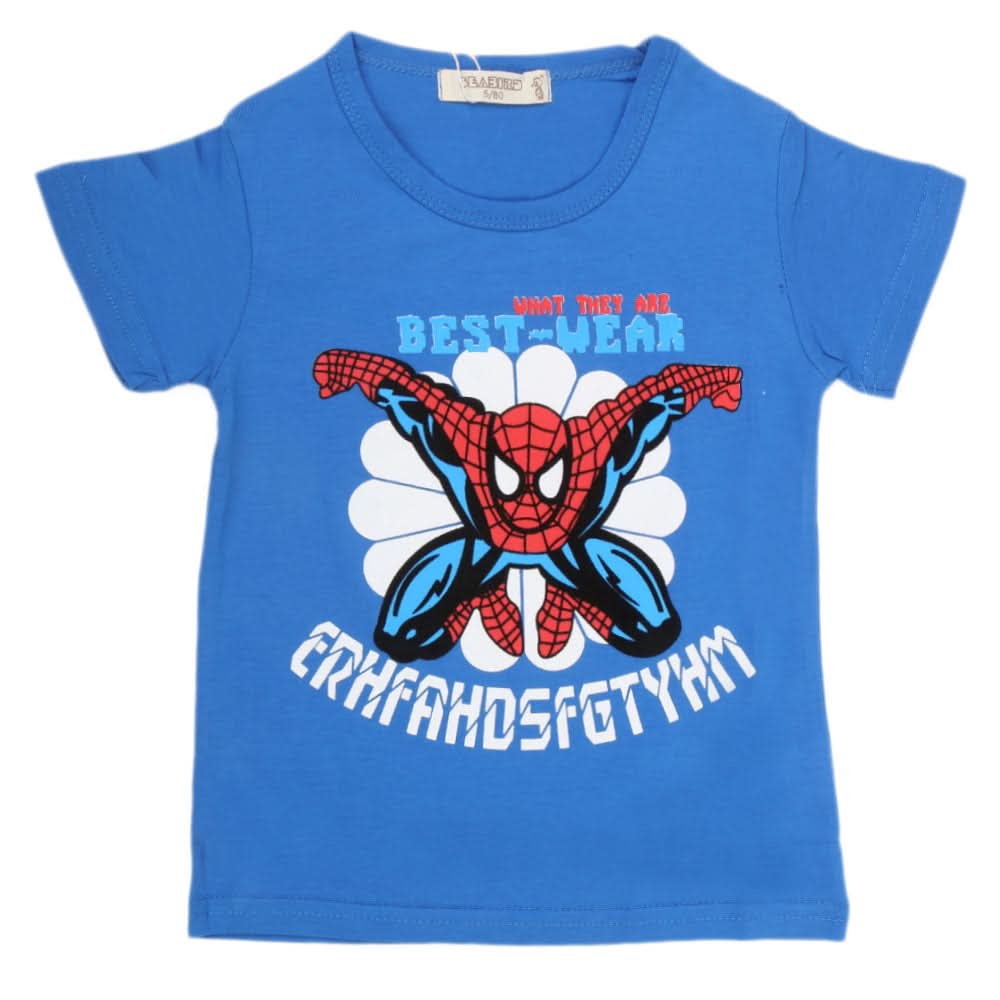Boys Half Sleeves T-Shirt - Royal Blue, Kids, Boys T-Shirts, Chase Value, Chase Value