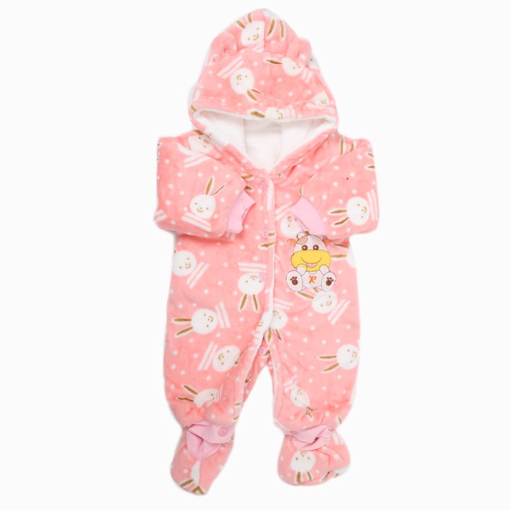 Newborn Full Sleeves Unisex Romper JA01 - Pink, Kids, NB Boys Rompers, Kids, NB Girls Rompers, Chase Value, Chase Value