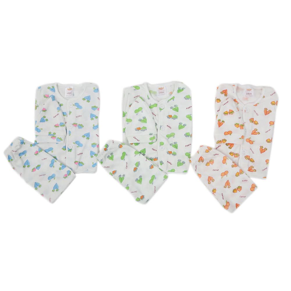 Newborn 3 Piece Jhabla Suit - Multi, Kids, NB Boys Sets And Suits, Kids, NB Girls Sets And Suits, Chase Value, Chase Value
