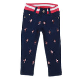 Girls Denim Embroidered Pant - Dark Blue, Kids, Pants And Capri, Chase Value, Chase Value