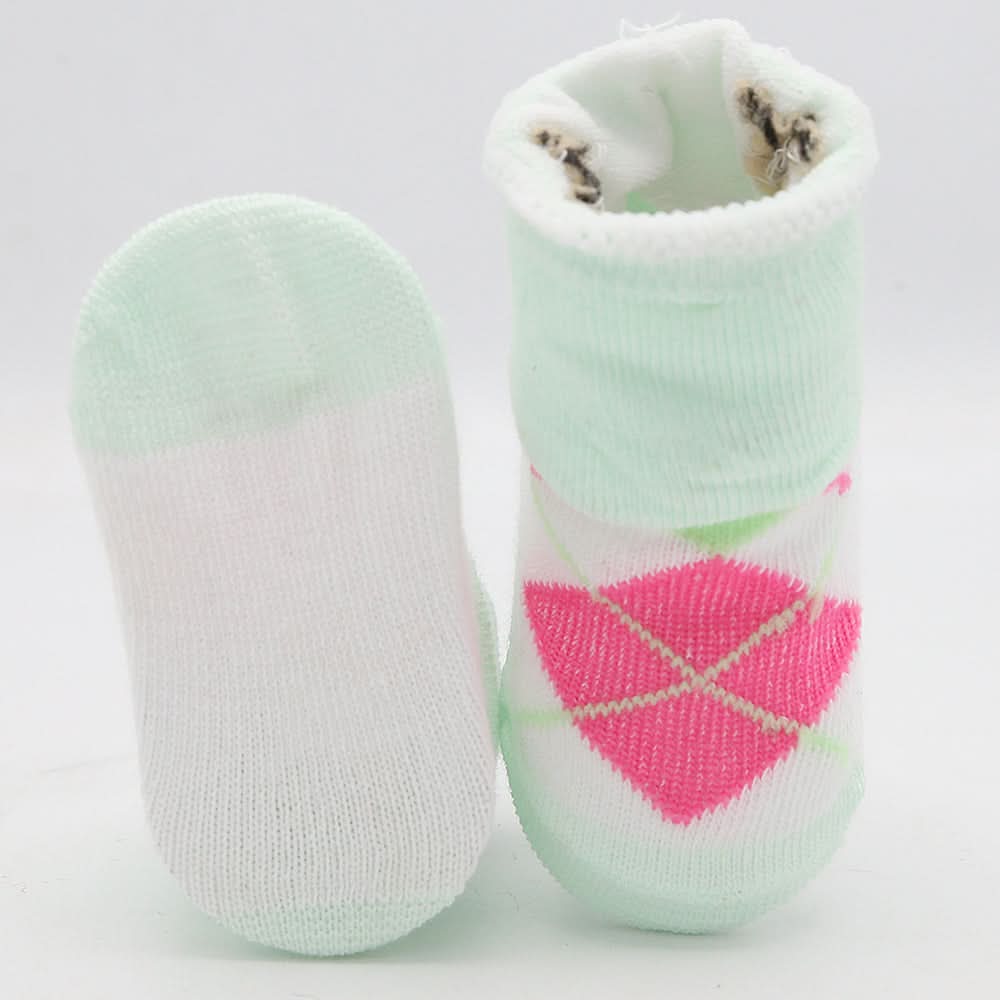 Newborn Booties (RA601) - Cyan, Kids, NB Shoes And Socks, Chase Value, Chase Value