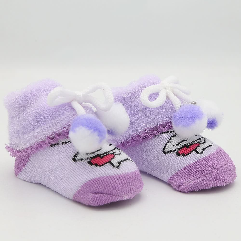 Newborn Booties (RA601) - Purple, Kids, NB Shoes And Socks, Chase Value, Chase Value