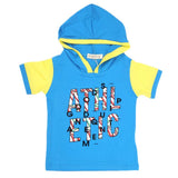 Boys Hooded Half Sleeves T-Shirt - Blue, Kids, Boys T-Shirts, Chase Value, Chase Value