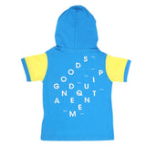 Boys Hooded Half Sleeves T-Shirt - Blue, Kids, Boys T-Shirts, Chase Value, Chase Value
