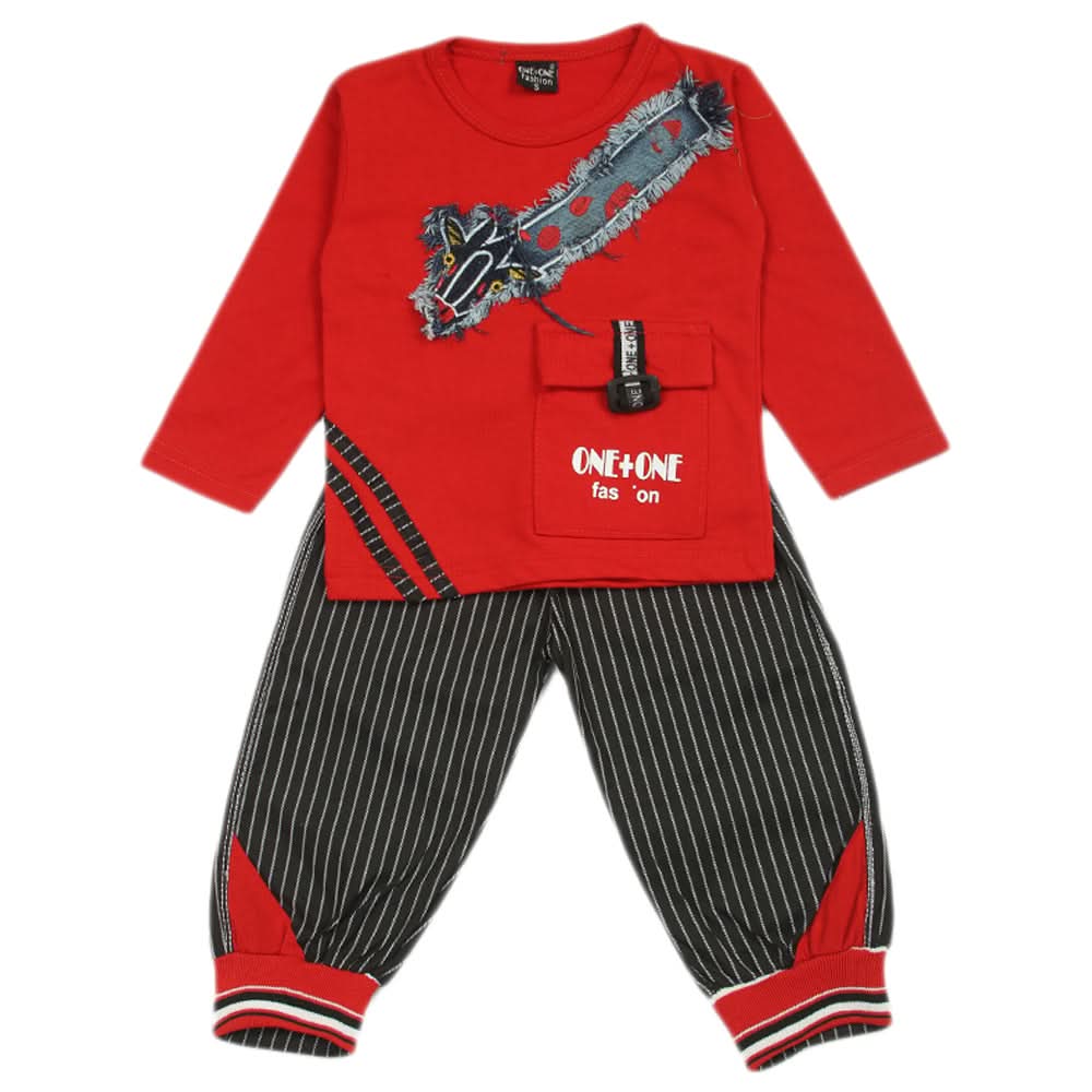 Boys Full Sleeves Suit - Red, Boys Sets & Suits, Chase Value, Chase Value