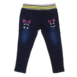Girls Stretchable Denim Pant - Dark Blue, Kids, Pants And Capri, Chase Value, Chase Value