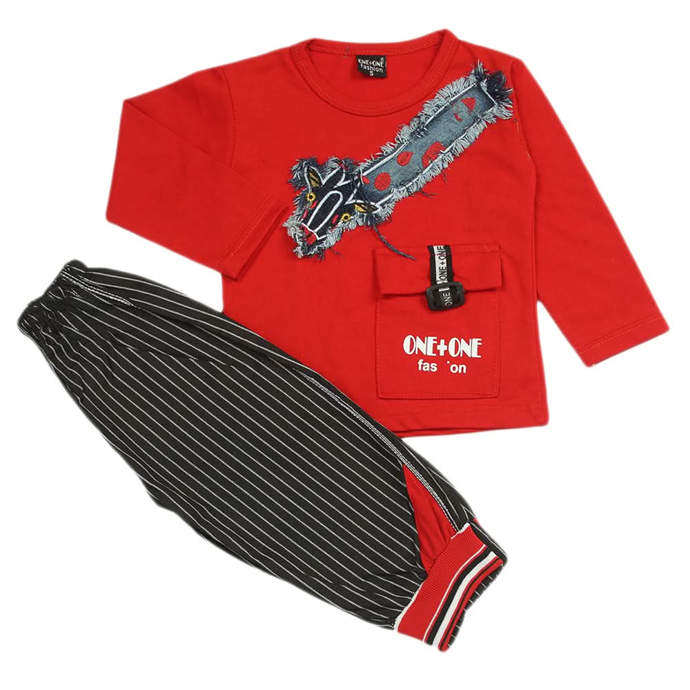 Boys Full Sleeves Suit - Red, Boys Sets & Suits, Chase Value, Chase Value