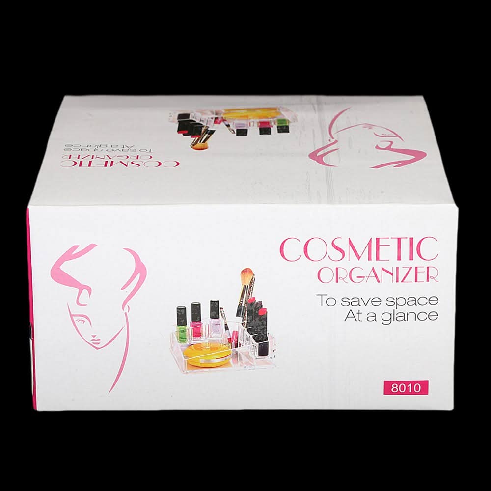 Acrylic Cosmetic Makeup Organizer Storage Box - White, Home & Lifestyle, Storage Boxes, Chase Value, Chase Value