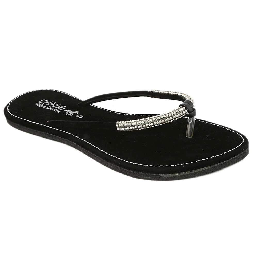 Women's Slipper (J322) Black, Women, Slippers, Chase Value, Chase Value
