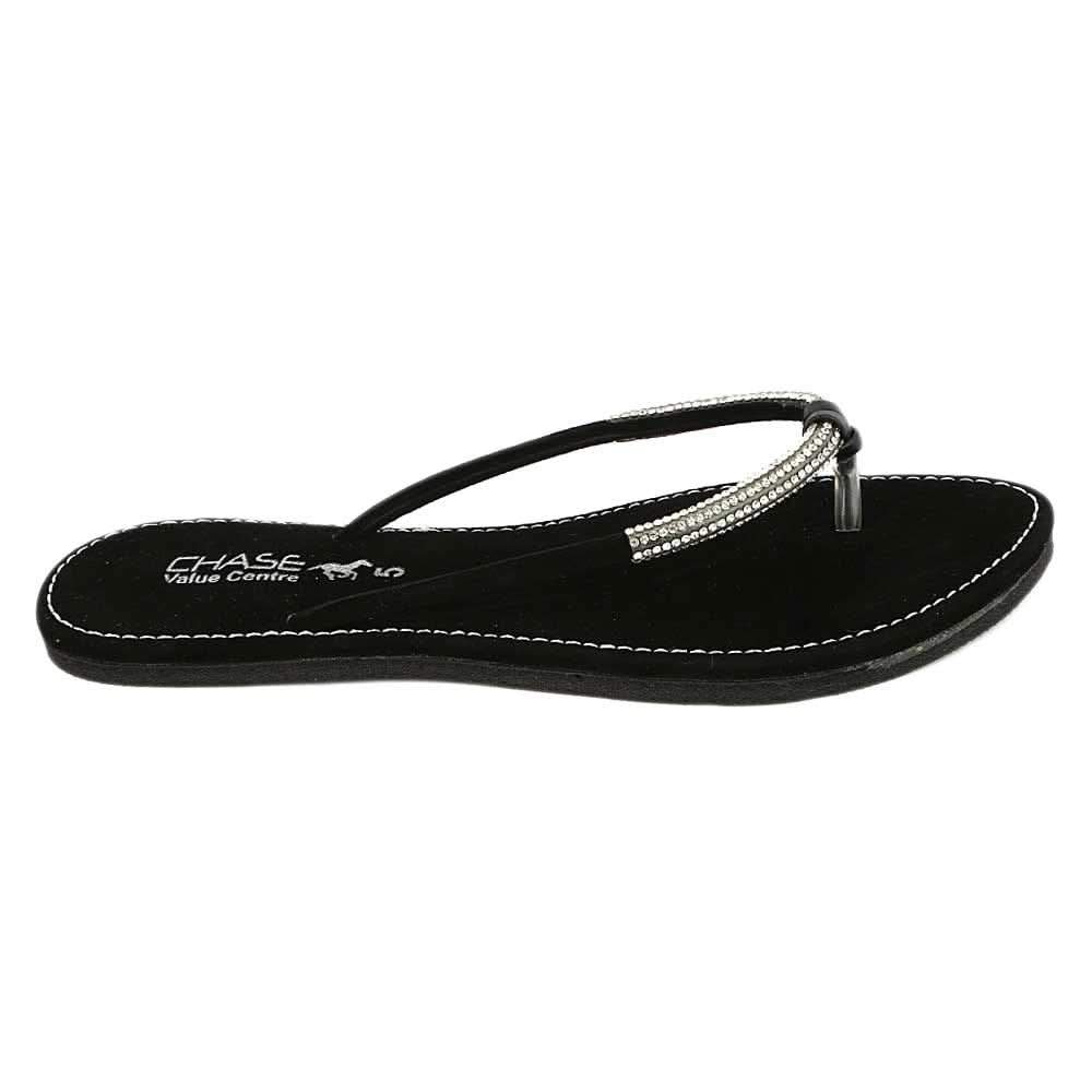 Women's Slipper (J322) Black, Women, Slippers, Chase Value, Chase Value