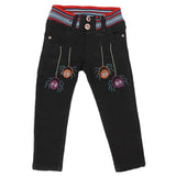Girls Stretchable Denim Pant - Black, Kids, Pants And Capri, Chase Value, Chase Value