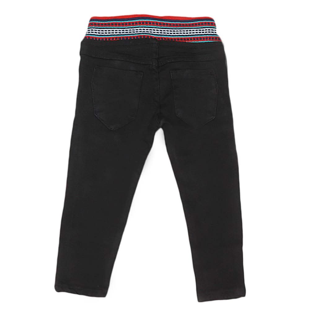 Girls Stretchable Denim Pant - Black, Kids, Pants And Capri, Chase Value, Chase Value