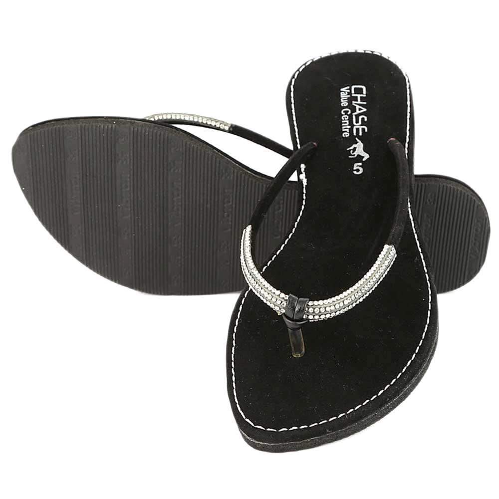 Women's Slipper (J322) Black, Women, Slippers, Chase Value, Chase Value