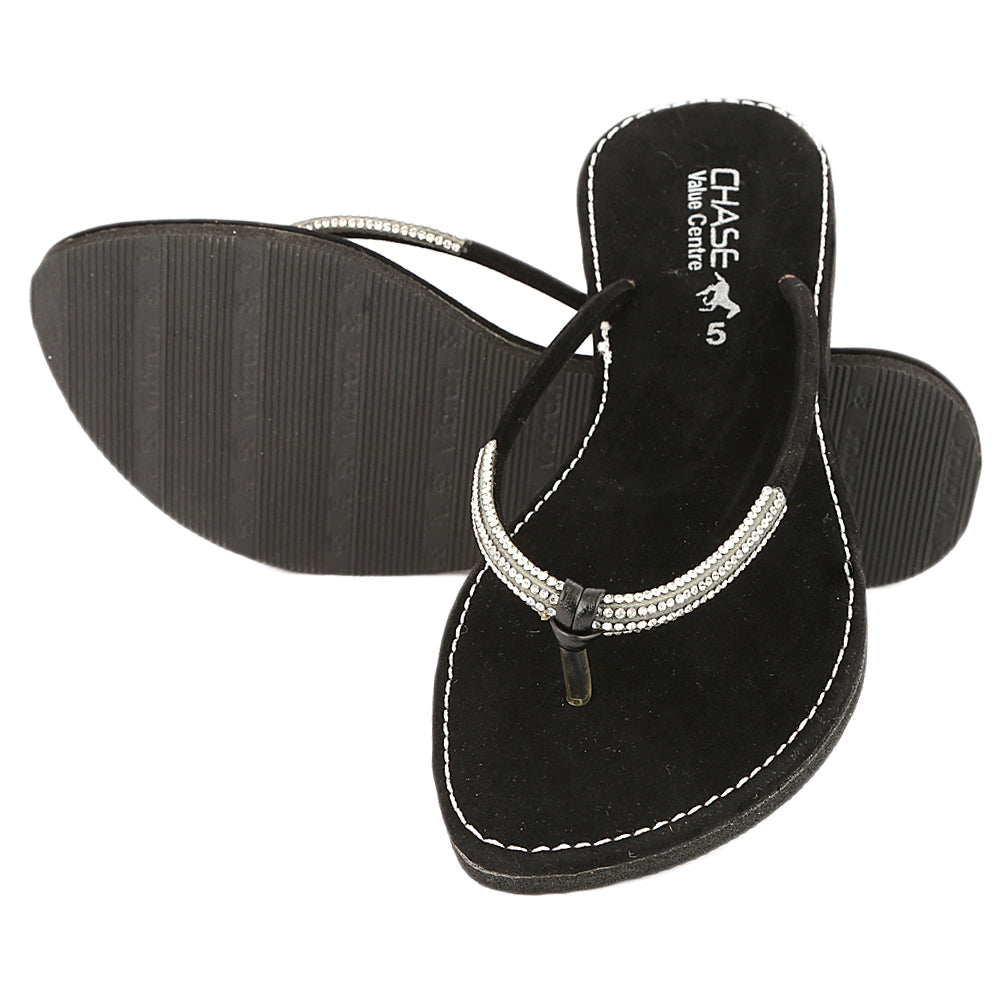 Girls Slippers J-322 - Black, Kids, Girls Slippers, Chase Value, Chase Value