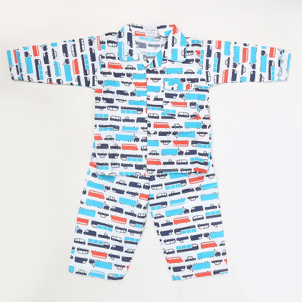 Boys Full Sleeves Night Suit - Blue, Kids, Boys Sets And Suits, Chase Value, Chase Value