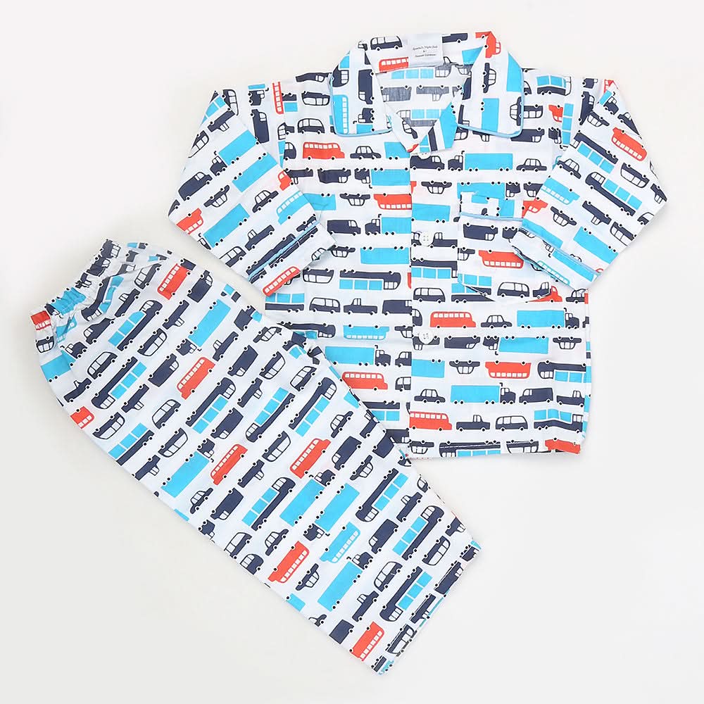 Boys Full Sleeves Night Suit - Blue, Kids, Boys Sets And Suits, Chase Value, Chase Value