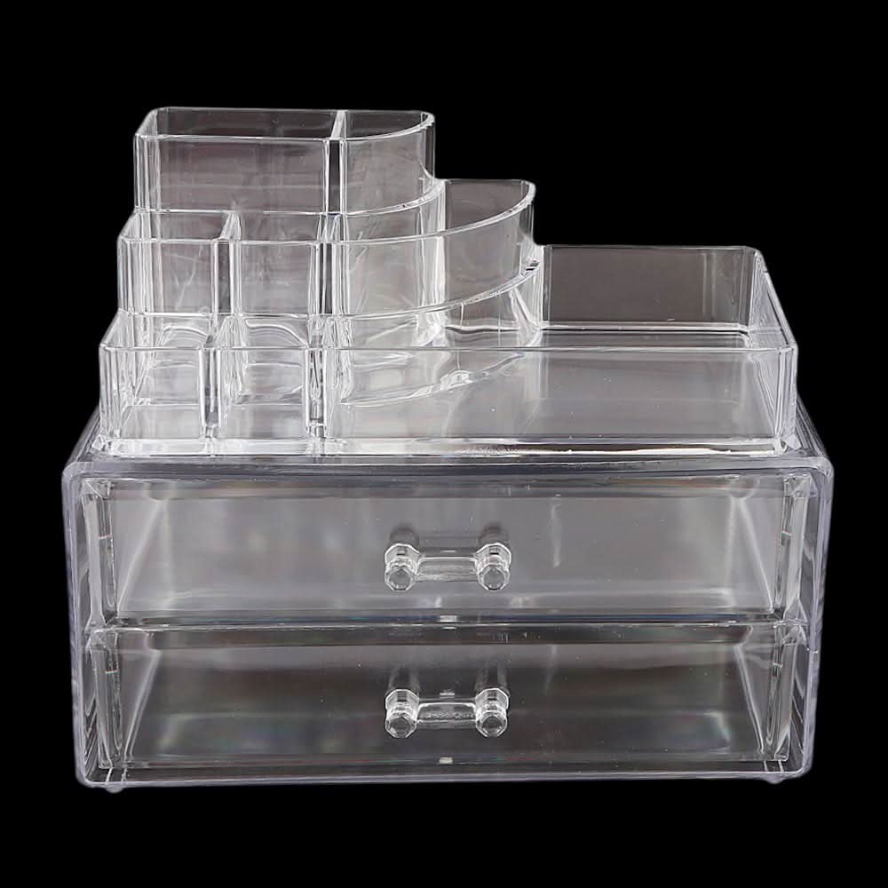 Acrylic Cosmetic Makeup Organizer Storage Box - White, Home & Lifestyle, Storage Boxes, Chase Value, Chase Value